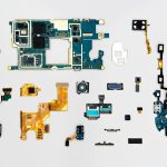 Exploded view of smartphone components showcasing intricate technological design. — Easy Performance Booster for Android
