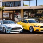 A blue and yellow sports car parked in front of a cafe in an urban area. — General Information On Auto Maintenance And Repair