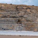 Detailed view of sedimentary rock layers along a coastal cliff face. — Make Sure You Follow All Deadline Requirements for You